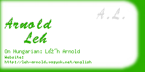 arnold leh business card
